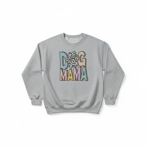 Dog Mama Gray Sweatshirt, size M, Cozy Casual, Athleisure, Winter Layering